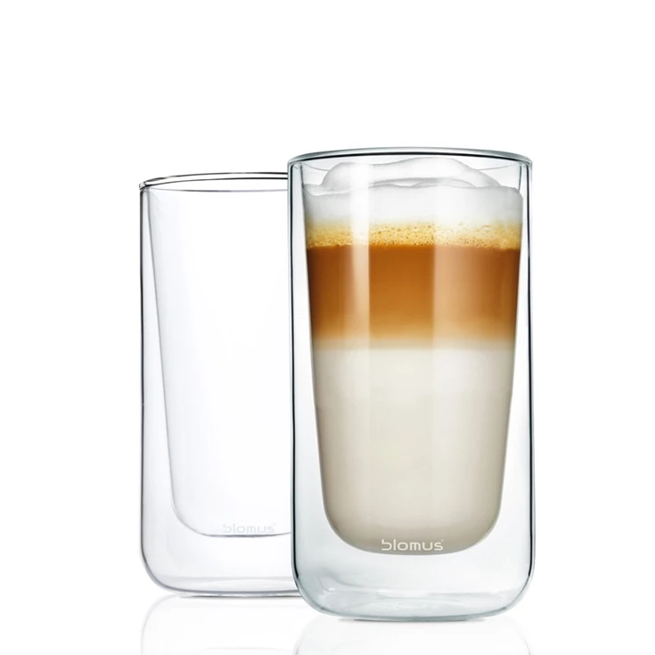 genade Auto De Blomus Nero dubbelwandige glazen set/2 latte macchiato 320ml - Dhondt leef  mooi