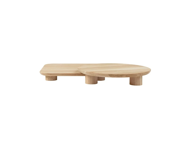 Blomus-Palua-houten-planken-set-van-2-rond-D25cm-vierkant-25x25cm-eik