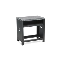 Braaimaster-zijtafel-80cm-zwart-met-werkblad-in-beton-licht-grijs