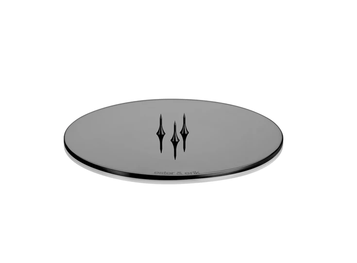 Ester-Erik-kandelaar-plate-D10cm-shiny-zwart
