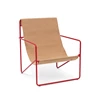 Ferm-Living-Desert-lounge-chair-frame-poppy-red-stof-sand