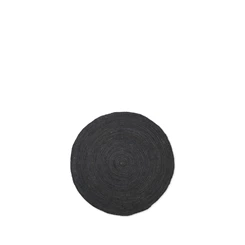 Ferm-Living-Eternal-rond-tapijt-jute-D120cm-zwart