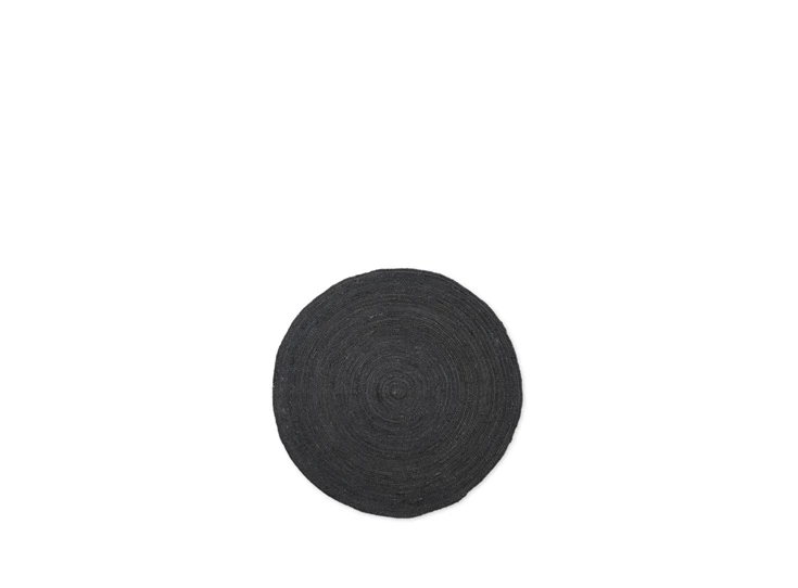 Ferm-Living-Eternal-rond-tapijt-jute-D120cm-zwart