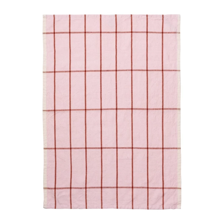 bladeren Cordelia Verdraaiing Ferm Living Hale keukenhanddoek 50x70cm roze / rust ** - Dhondt leef mooi