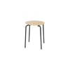 Ferm-Living-Herman-stool-H45cm-D355x305cm-frame-zwart-zitting-natural-oak
