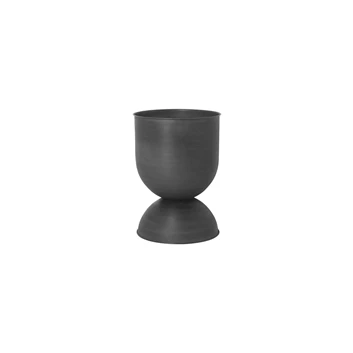 Ferm-Living-Hourglass-Pot-Medium-BlackD-Grey