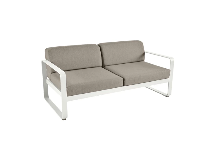 Fermob-Bellevie-sofa-2-zit-160x75x71cm-gris-argile-stof-taupe-grise
