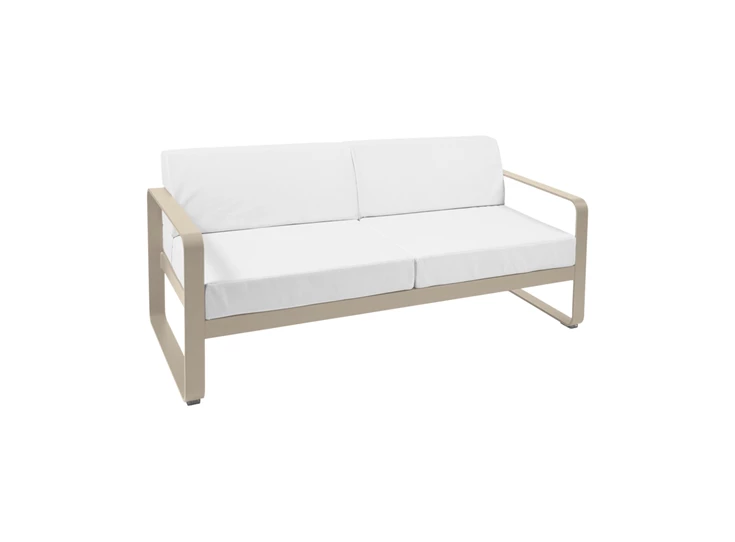 Fermob-Bellevie-sofa-2-zit-160x75x71cm-muscade-stof-blanc-grise