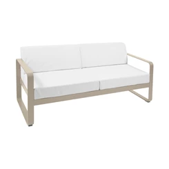 Fermob-Bellevie-sofa-2-zit-160x75x71cm-muscade-stof-blanc-grise