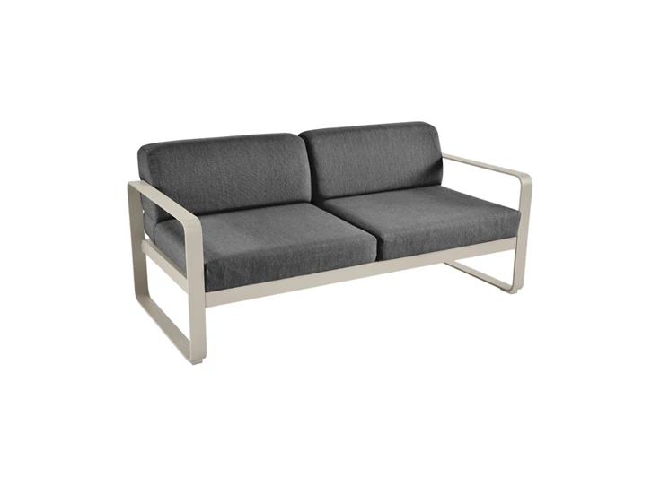 Fermob-Bellevie-sofa-2-zit-160x75x71cm-muscade-stof-gris-graphite