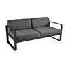 Fermob-Bellevie-sofa-2-zit-160x75x71cm-reglisse-zwart-stof-gris-graphite