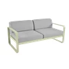 Fermob-Bellevie-sofa-2-zit-160x75x71cm-vert-tilleul-stof-gris-flanelle