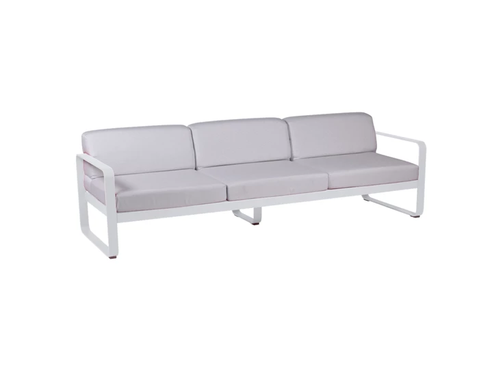 Fermob-Bellevie-sofa-35-zit-235x75x71cm-blanc-coton-wit-stof-blanc-grise