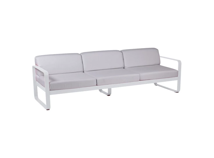 Fermob-Bellevie-sofa-35-zit-235x75x71cm-blanc-coton-wit-stof-blanc-grise