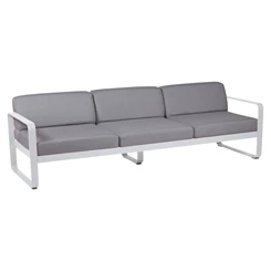 Fermob-Bellevie-sofa-35-zit-235x75x71cm-blanc-coton-wit-stof-gris-flanelle