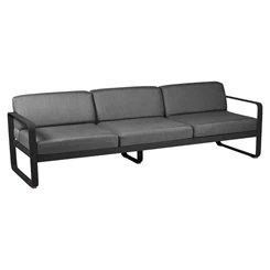 Fermob-Bellevie-sofa-35-zit-235x75x71cm-reglisse-zwart-stof-gris-graphite