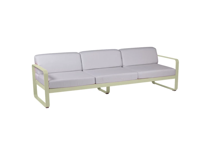 Fermob-Bellevie-sofa-35-zit-235x75x71cm-vert-tilleul-stof-blanc-grise
