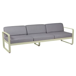 Fermob-Bellevie-sofa-35-zit-235x75x71cm-vert-tilleul-stof-gris-flanelle