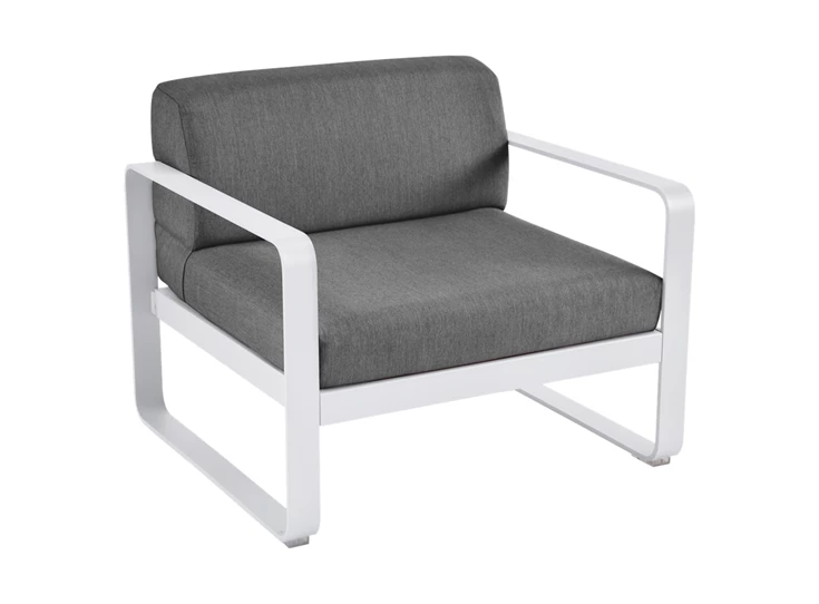 Fermob-Bellevie-sofa-eenzit-85x75x71cm-blanc-coton-wit-stof-gris-graphite