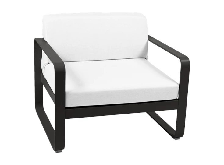 Fermob-Bellevie-sofa-eenzit-85x75x71cm-reglisse-zwart-stof-blanc-grise