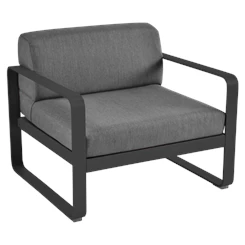 Fermob-Bellevie-sofa-eenzit-85x75x71cm-reglisse-zwart-stof-gris-graphite