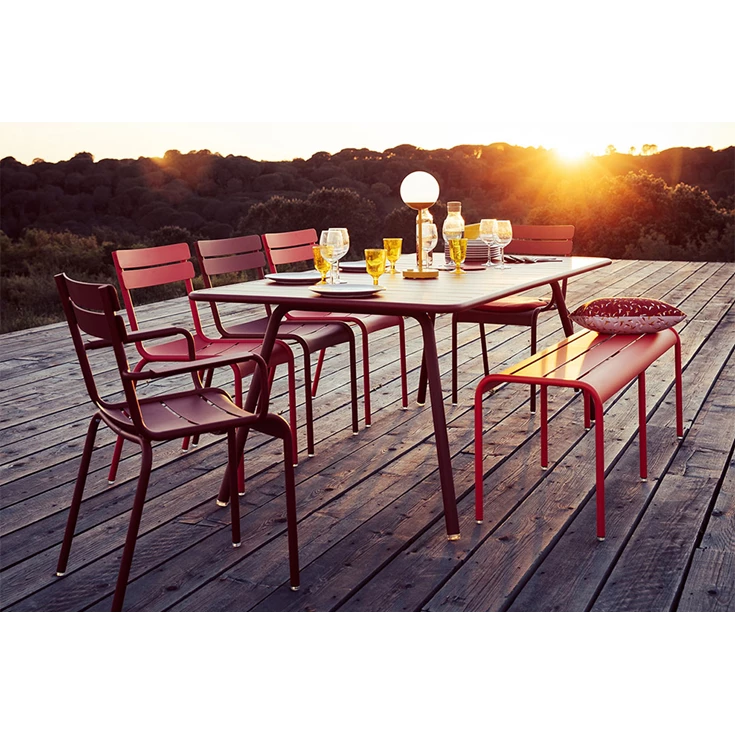 Fermob Luxembourg tafel 207x100cm réglisse - Dhondt leef