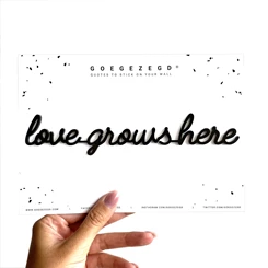 Goegezegd-A5-Love-grows-here-zwart