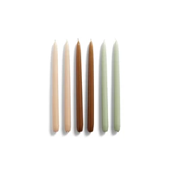 Hay-Candle-kaarsen-conical-H32cm-mix-set-van-6-peach-caramel-mint