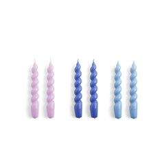 Hay-Candle-Spiral-kaarsen-19cm-set-van-6-lila-purple-blue-lichtblauw