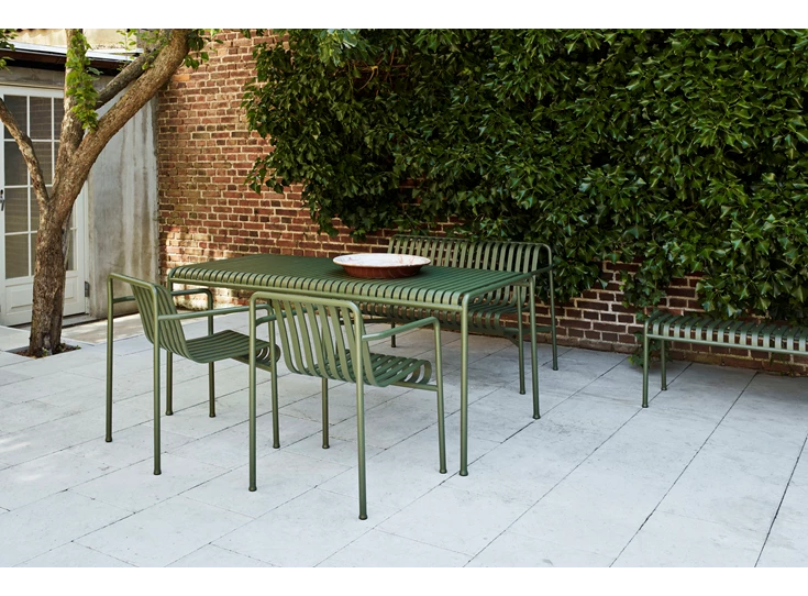 Hay-Palissade-dining-bench-met-armleuning-128x70x80cm-olive