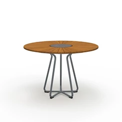 Houe-Circle-ronde-tafel-D110cm-bamboo-met-graniet-center