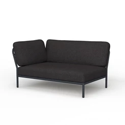 Houe-Level-sofa-hoek-links-frame-powder-coated-grey-aluminium-kussen-sunbrella-sooty-grey-natte