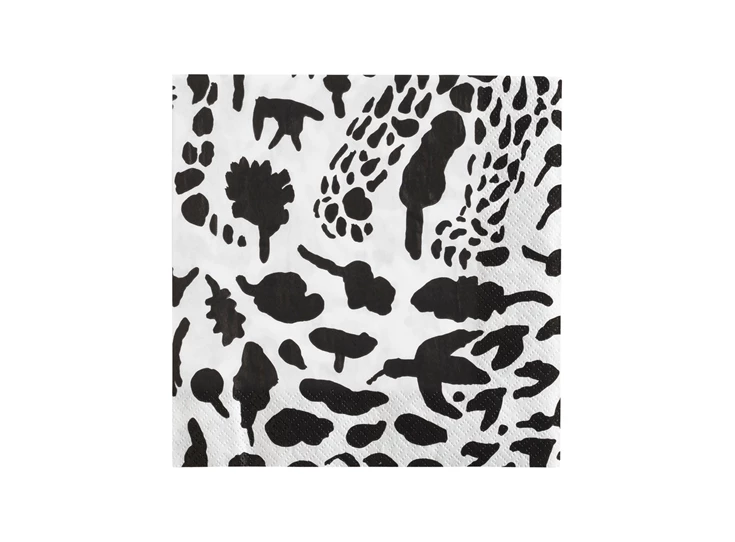 Iittala-Oiva-Toikka-Collect-pak-servetten-33x33cm-cheetah-zwart-wit