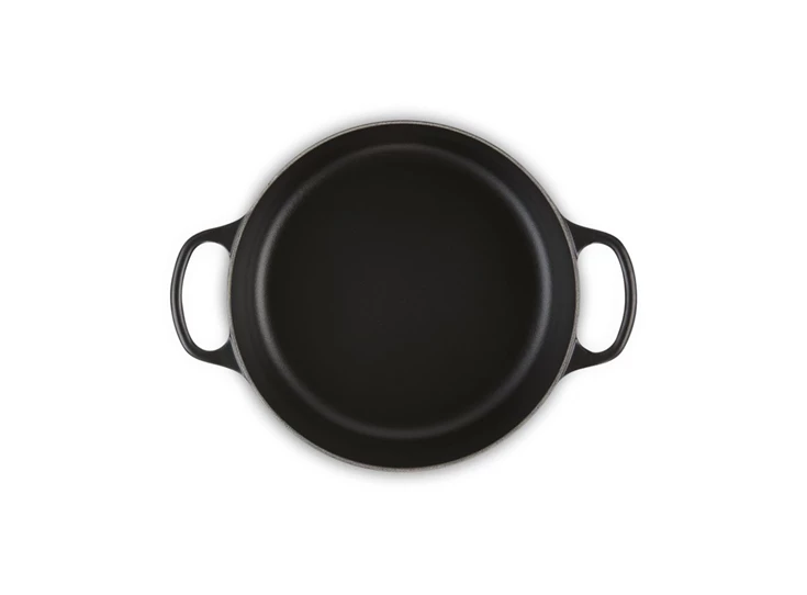 Le-Creuset-lage-ronde-kookpot-D24cm-mat-zwart