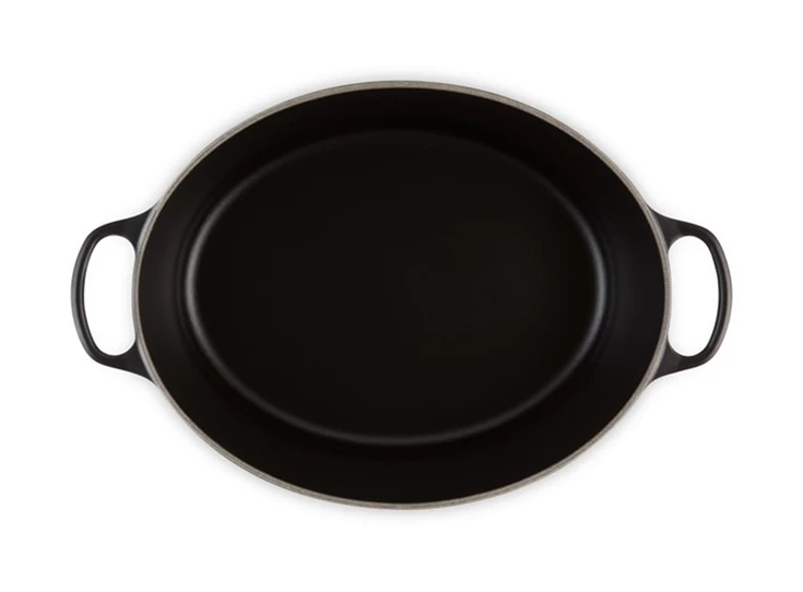 Le-Creuset-ovale-kookpot-40cm-Mat-Zwart