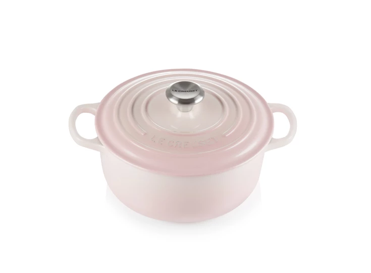 Le-Creuset-ronde-kookpot-D24cm-shell-pink