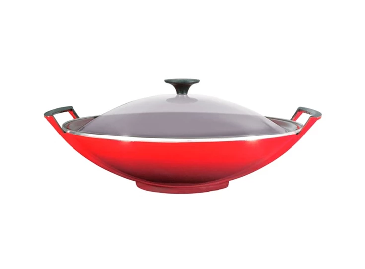Le-Creuset-wok-met-glazen-deksel-D36cm-kersenrood