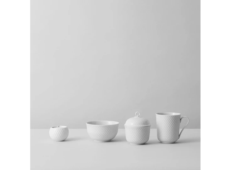 Lyngby-Porcelain-Rhombe-theelicht-set-van-2-D65cm-wit