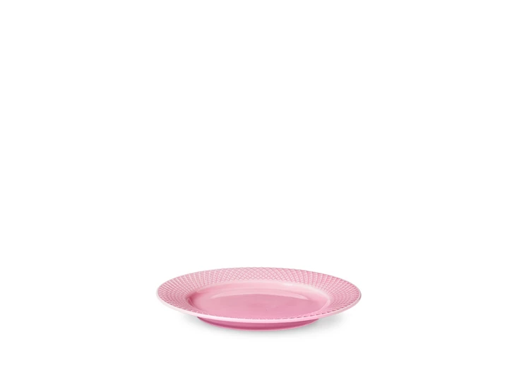 Lyngby-Rhombe-Color-plat-bord-21cm-roze