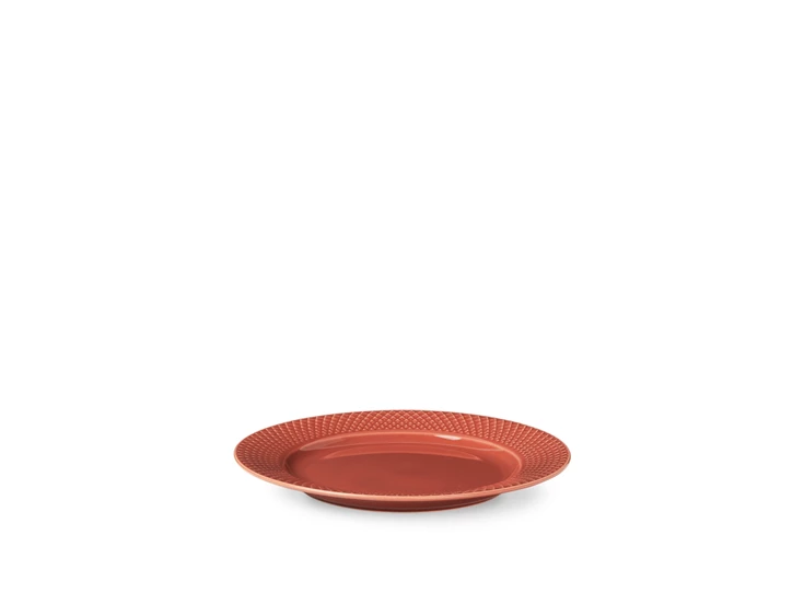Lyngby-Rhombe-Color-plat-bord-23cm-terracotta