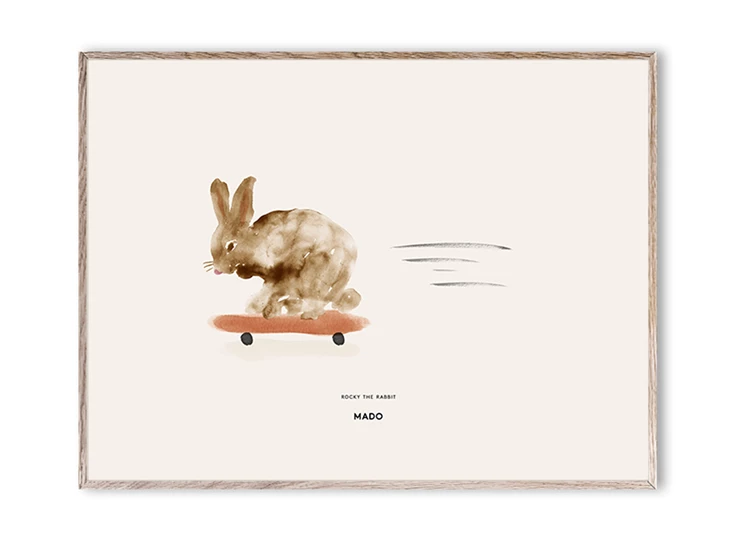 Mado-All-The-Way-To-Paris-Rocky-The-Rabbit-30x40cm