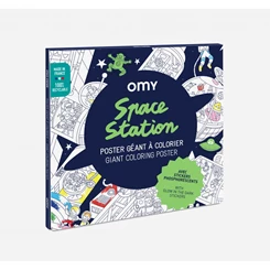 Omy-kleurposter-70x100cm-Space-Station-stickers