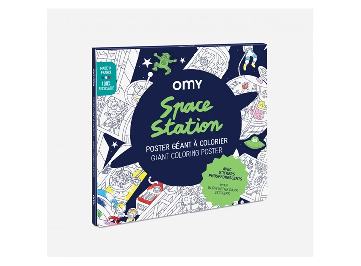 Omy-kleurposter-70x100cm-Space-Station-stickers