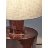 Serax-Marie-Michielssen-tafellamp-Catherine-D25cm-H47cm-voet-rood-kap-beige