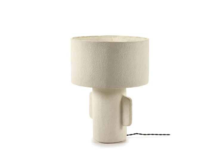Serax-Marie-Michielssen-White-Earth-papier-mache-tafellamp-H35cm-wit