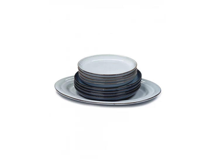 Serax-Pascale-Naessens-Pure-dinner-set-van-9-4-plat-bord-4-dessertbord-ovale-schotel-blue-limited