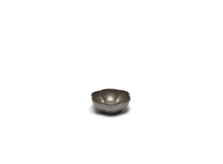 Serax-Sergio-Herman-Inku-bowl-diep-bord-geribbeld-D11cm-H4cm-groen