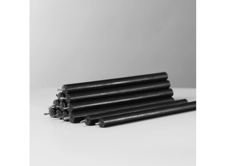 Stoff-Nagel-set-van-12-kaarsen-H18cm-D13cm-zwart