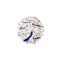 Val-Pottery-Foolish-bord-D22cm-H4cm-Festive-blauw-spot