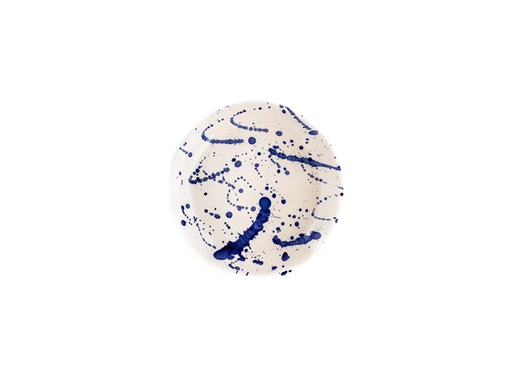 Val-Pottery-Foolish-bord-D22cm-H4cm-Festive-blauw-spot